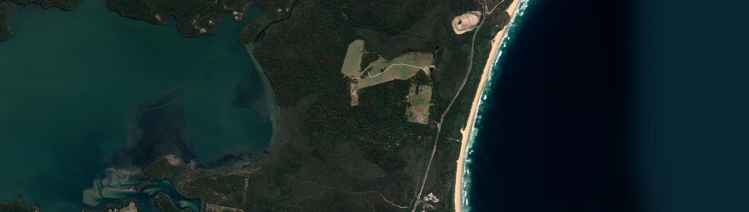 Aerial view of Grants Beach, NSW
