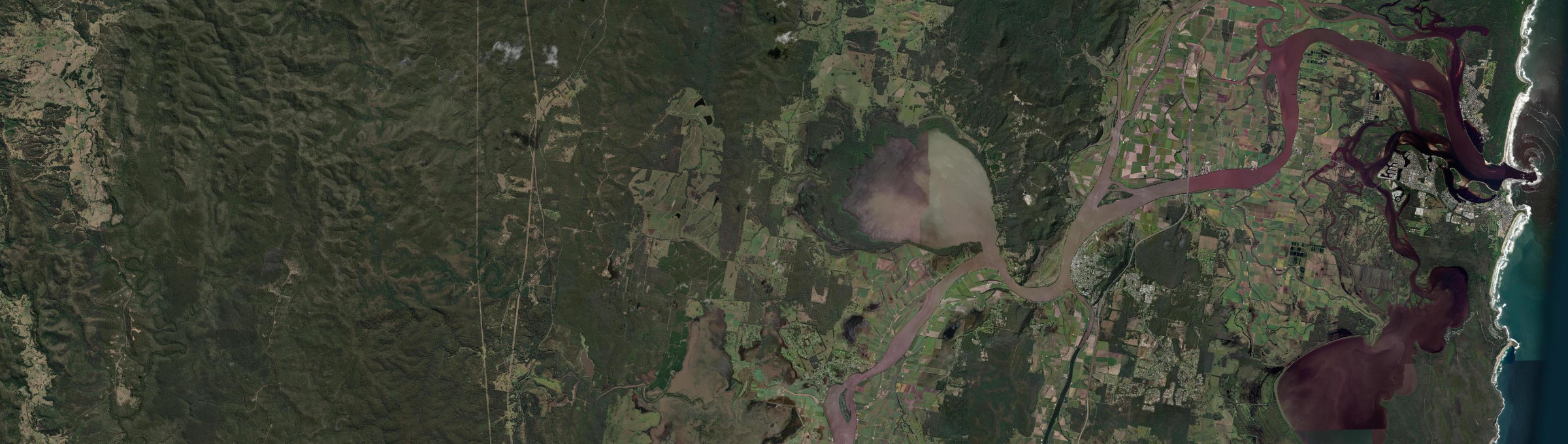 Aerial view of Lawrence (NSW), NSW