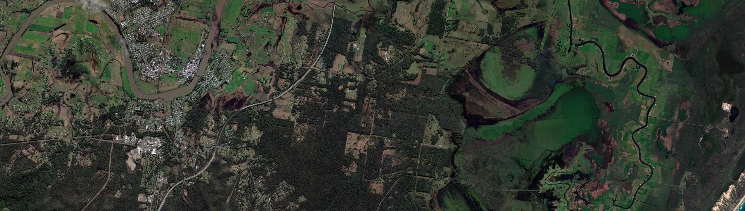 Aerial view of Verges Creek, NSW