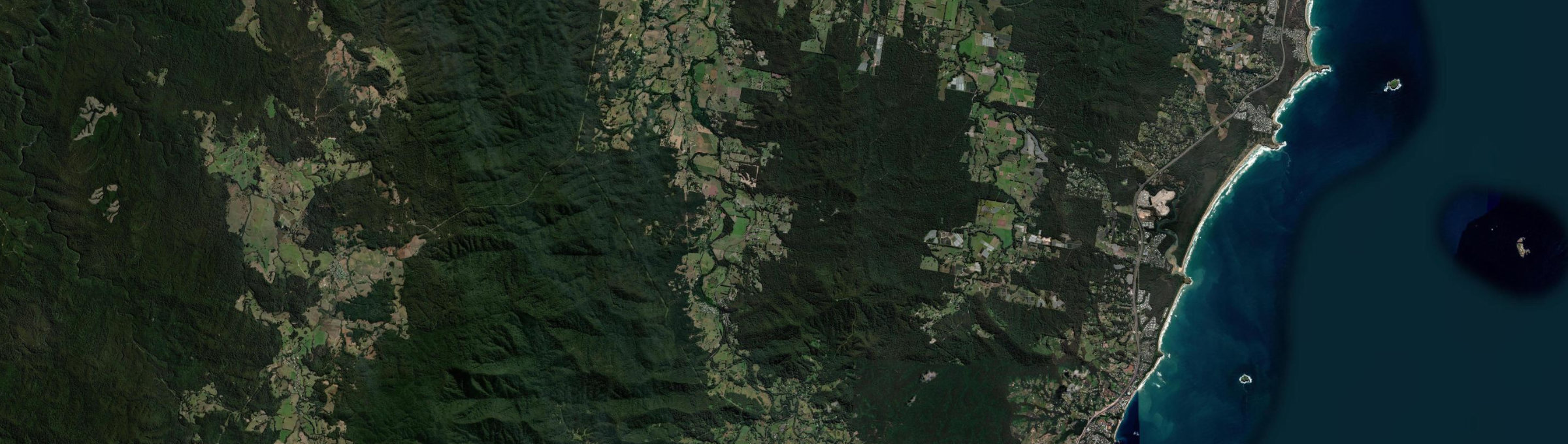Aerial view of Coramba, NSW