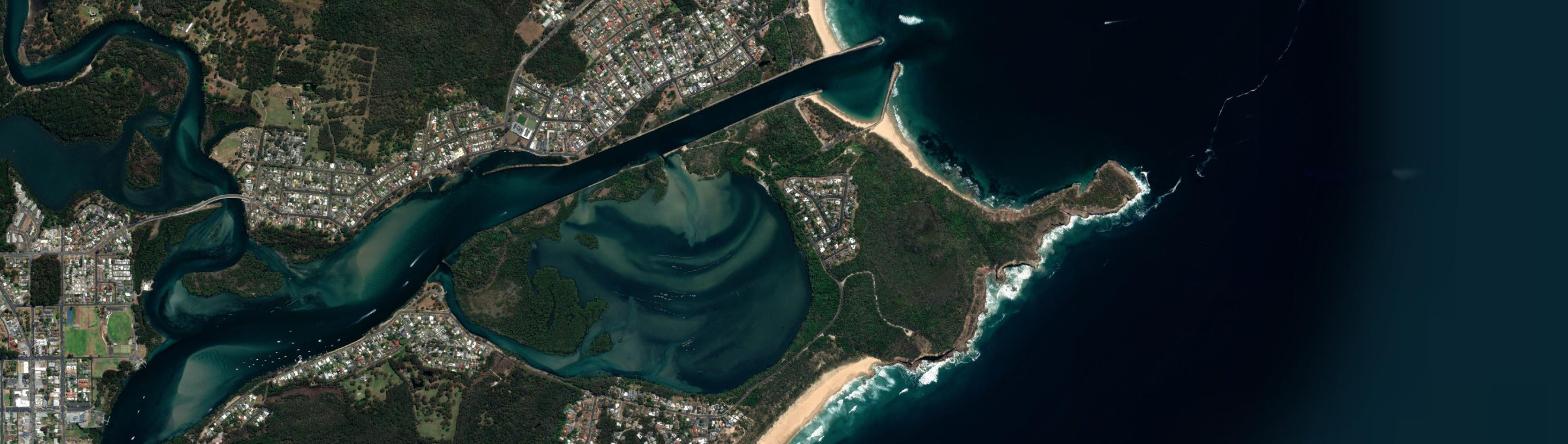 Aerial view of Camden Head, NSW