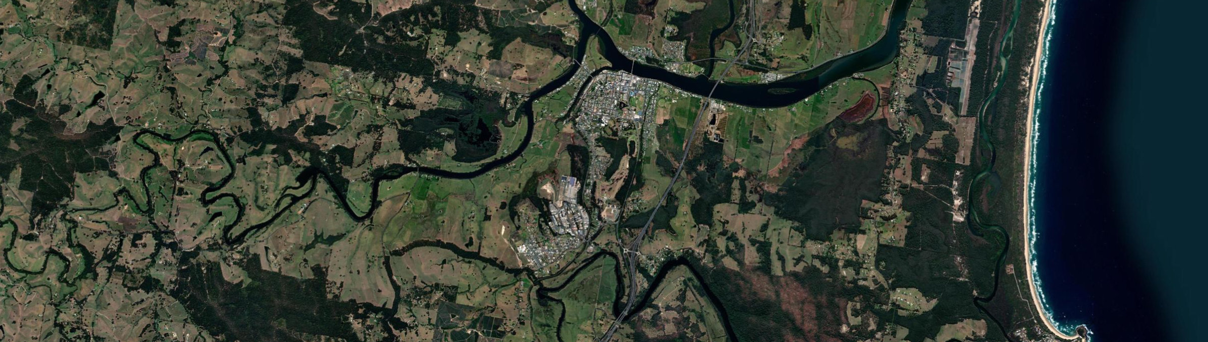 Aerial view of Macksville, NSW