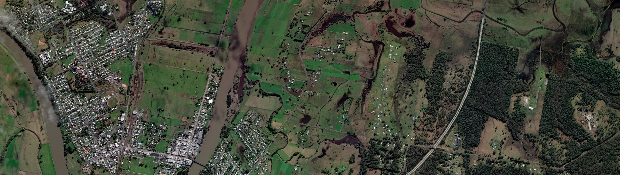 Aerial view of Hampden Hall, NSW