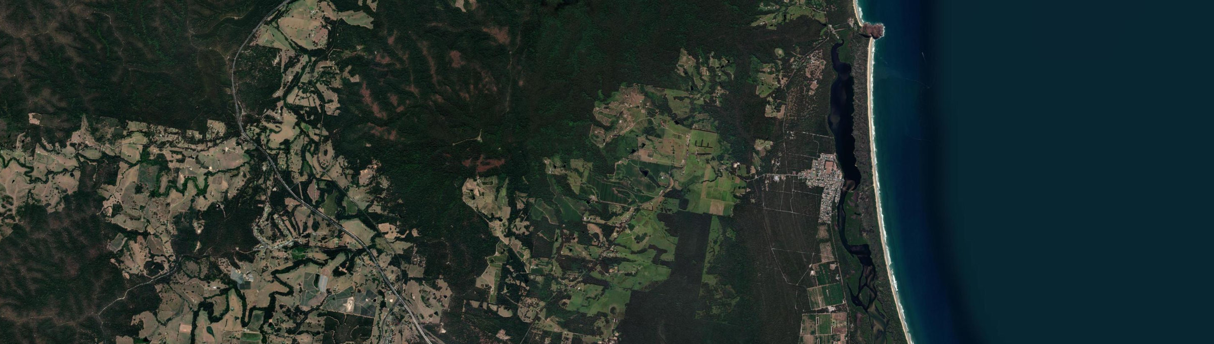 Aerial view of Yarrahapinni, NSW