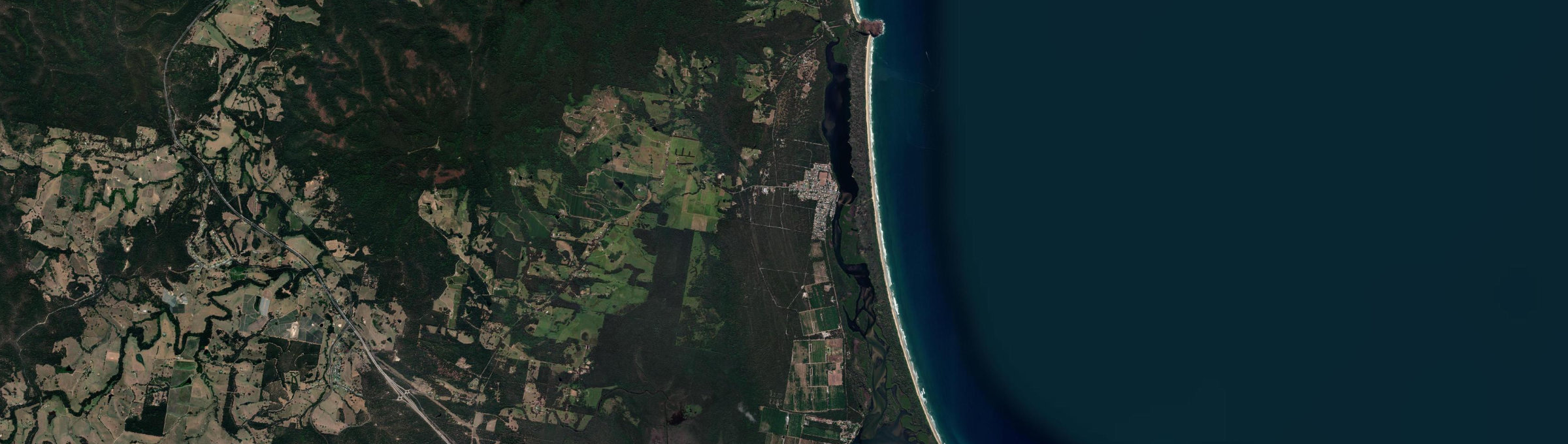 Aerial view of Stuarts Point, NSW