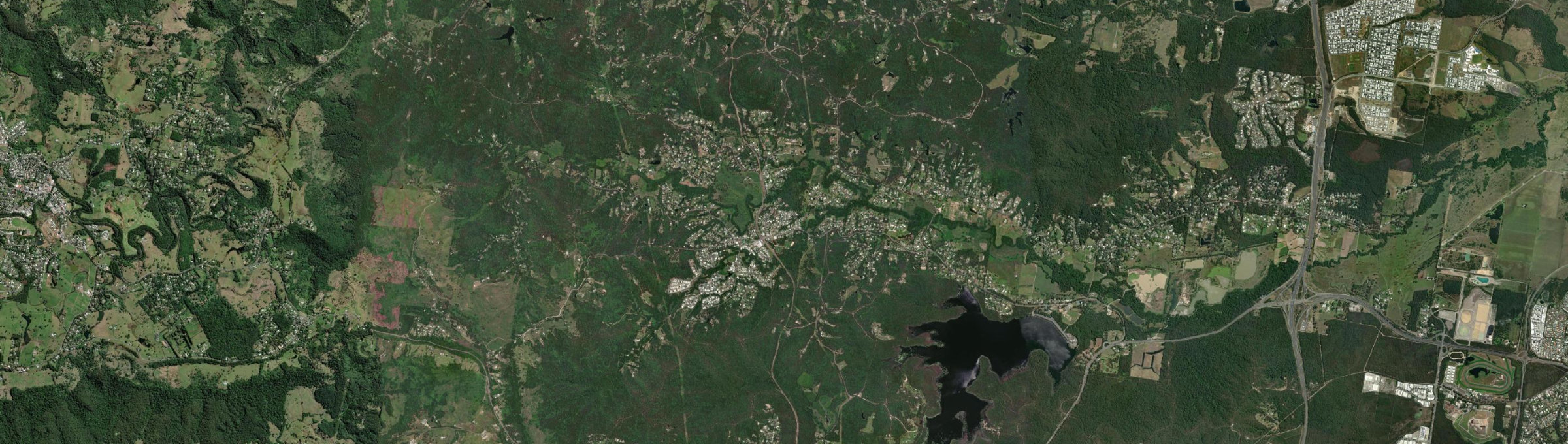 Aerial view of Mooloolah Valley, QLD