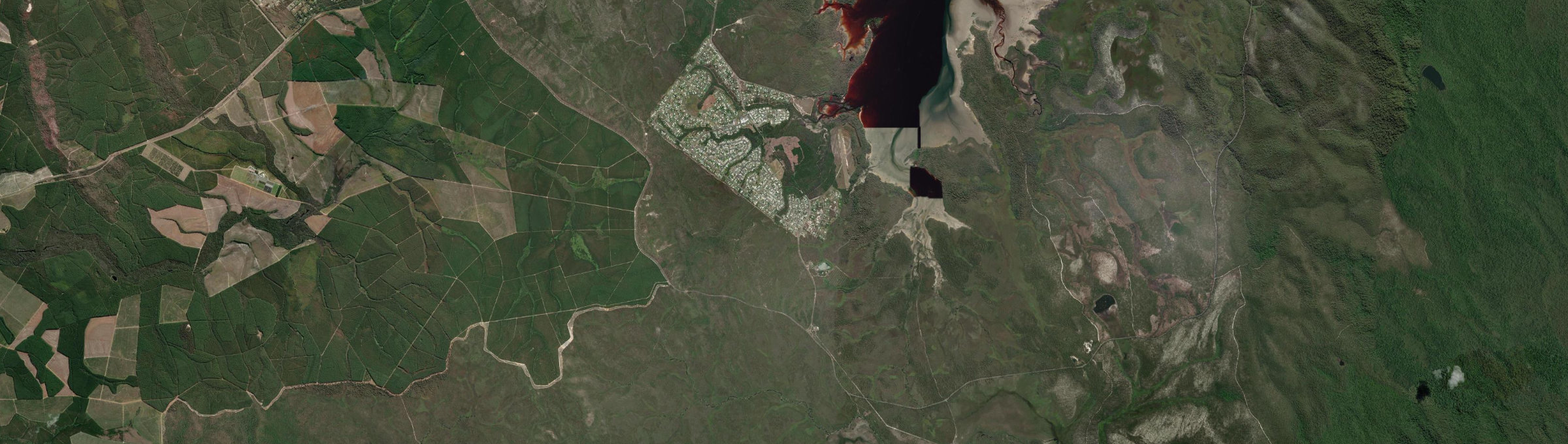 Aerial view of Cooloola Cove, QLD