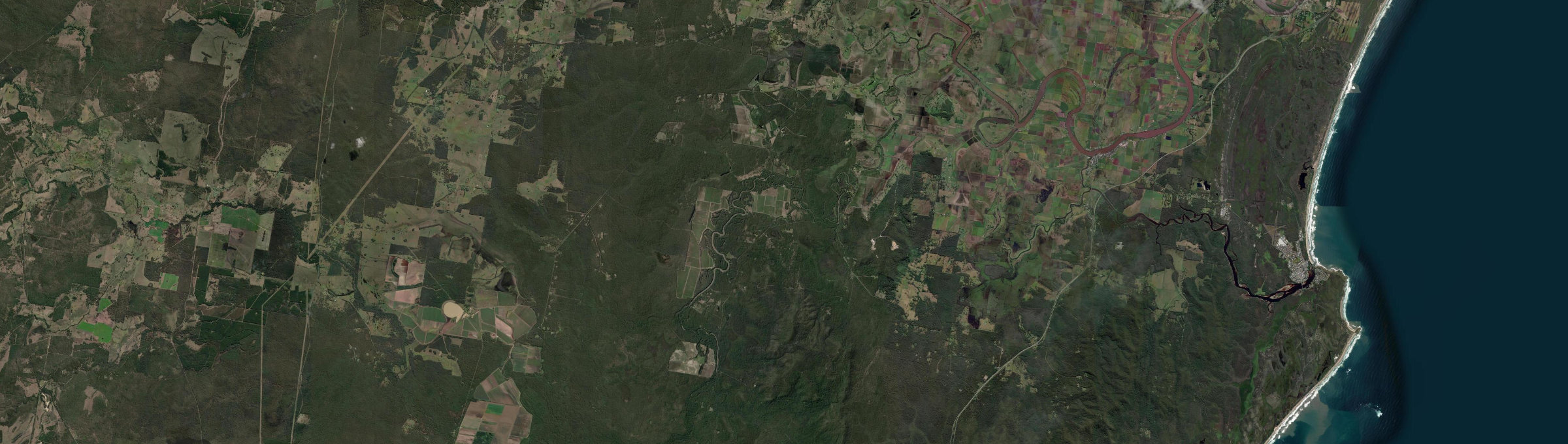 Aerial view of Bungawalbin, NSW