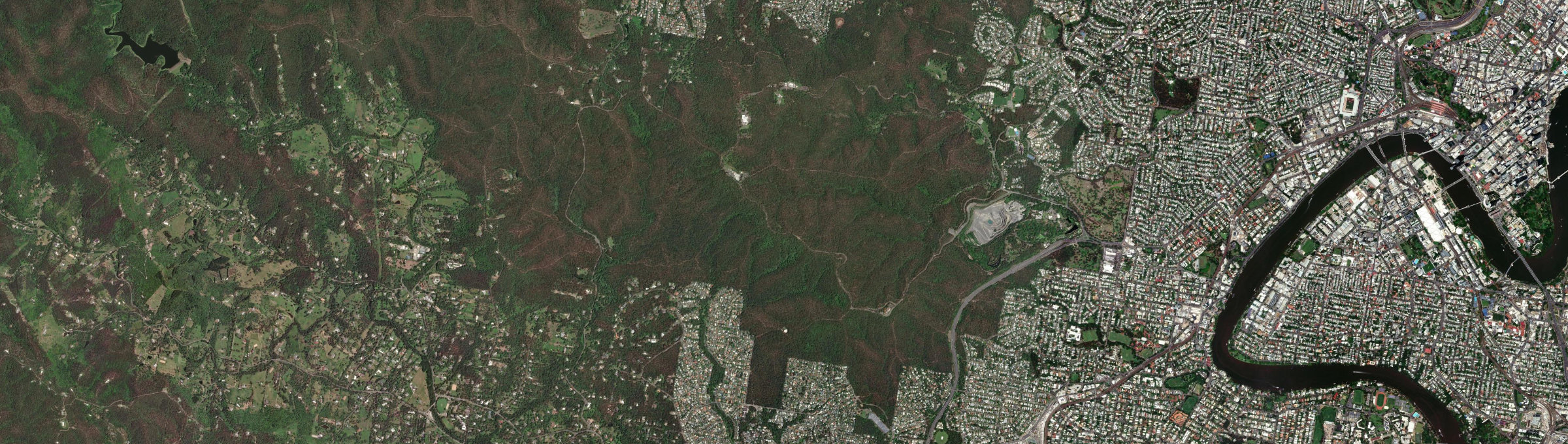 Aerial view of Mount Coot-tha, QLD