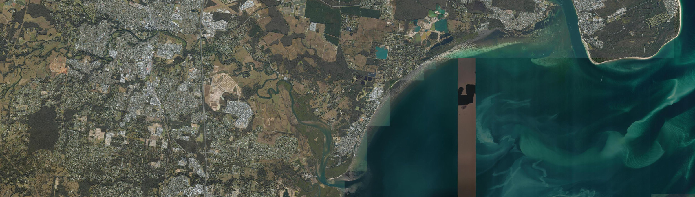 Aerial view of Beachmere, QLD