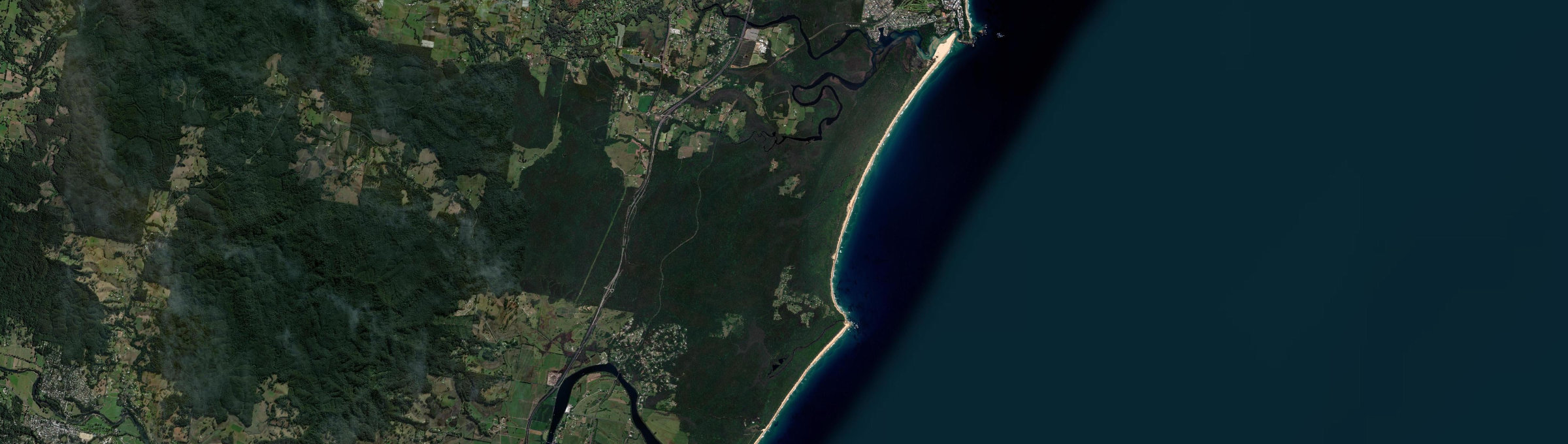 Aerial view of Bundagen, NSW