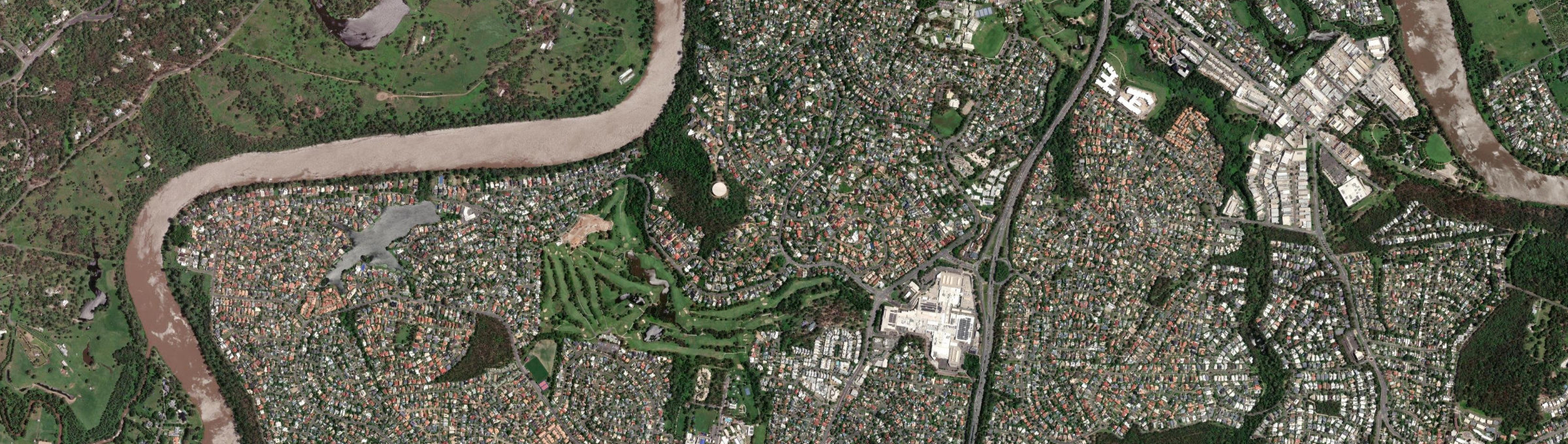 Aerial view of Mount Ommaney, QLD