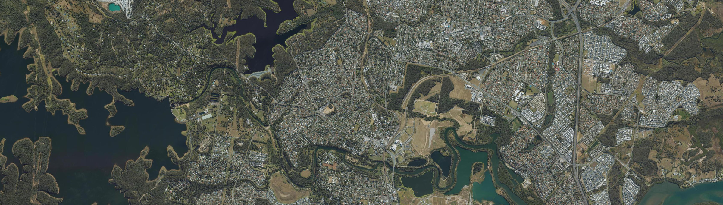 Aerial view of Petrie, QLD