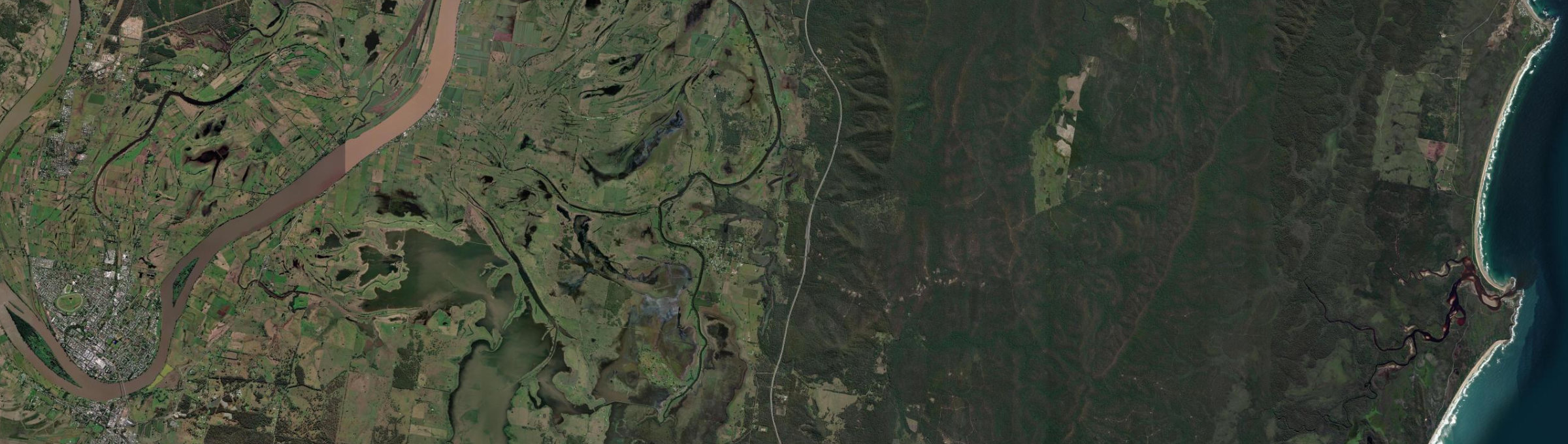 Aerial view of Tucabia, NSW