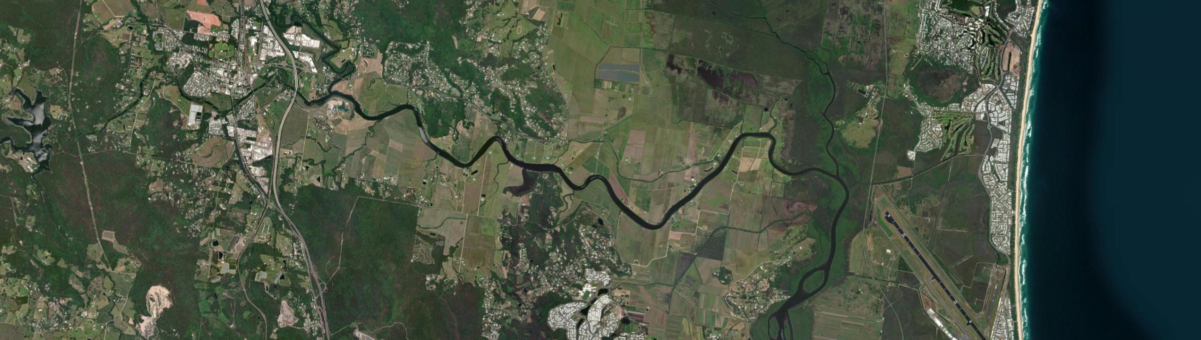 Aerial view of Maroochy River, QLD