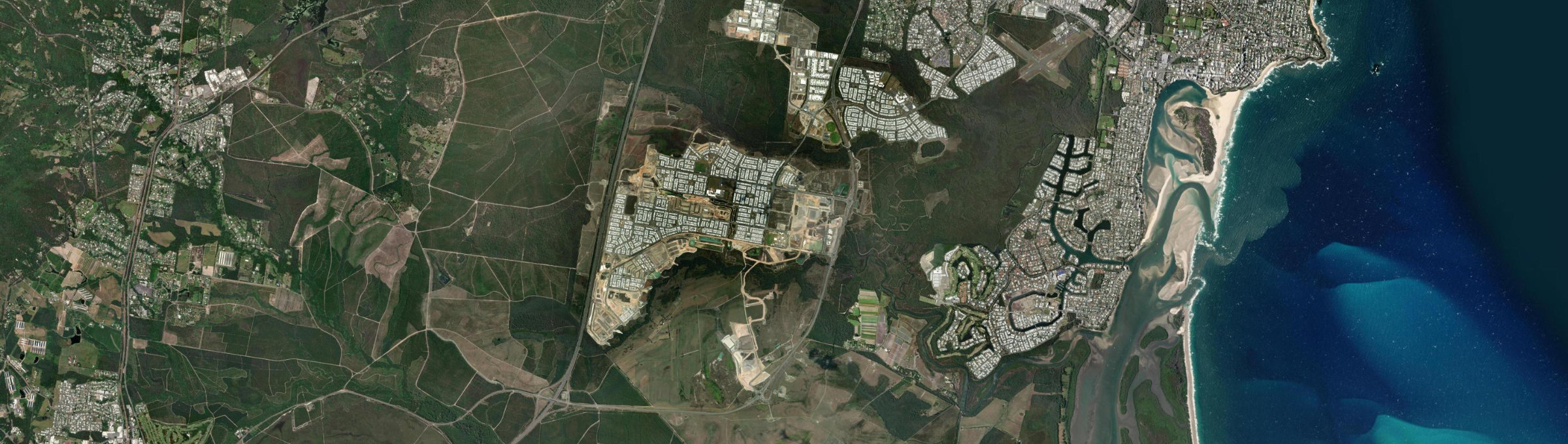 Aerial view of Bells Creek, QLD