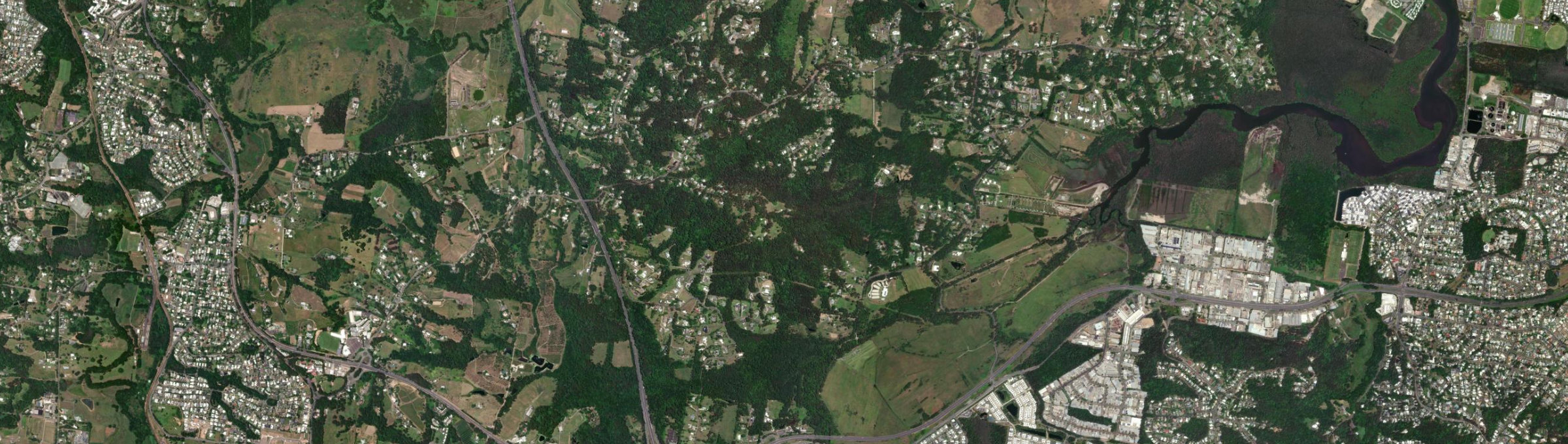 Aerial view of Kiels Mountain, QLD