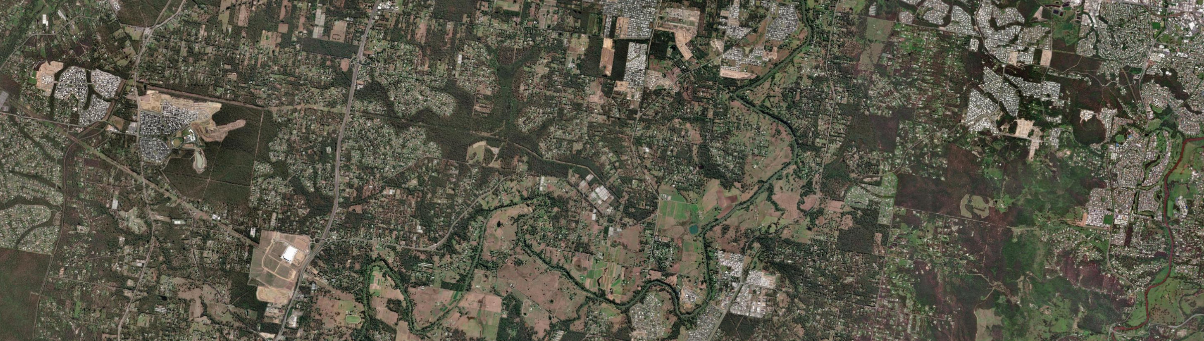 Aerial view of Chambers Flat, QLD