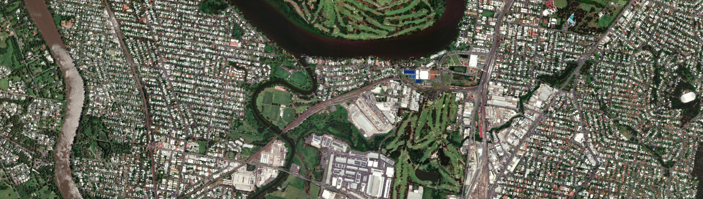 Aerial view of Tennyson (Qld), QLD