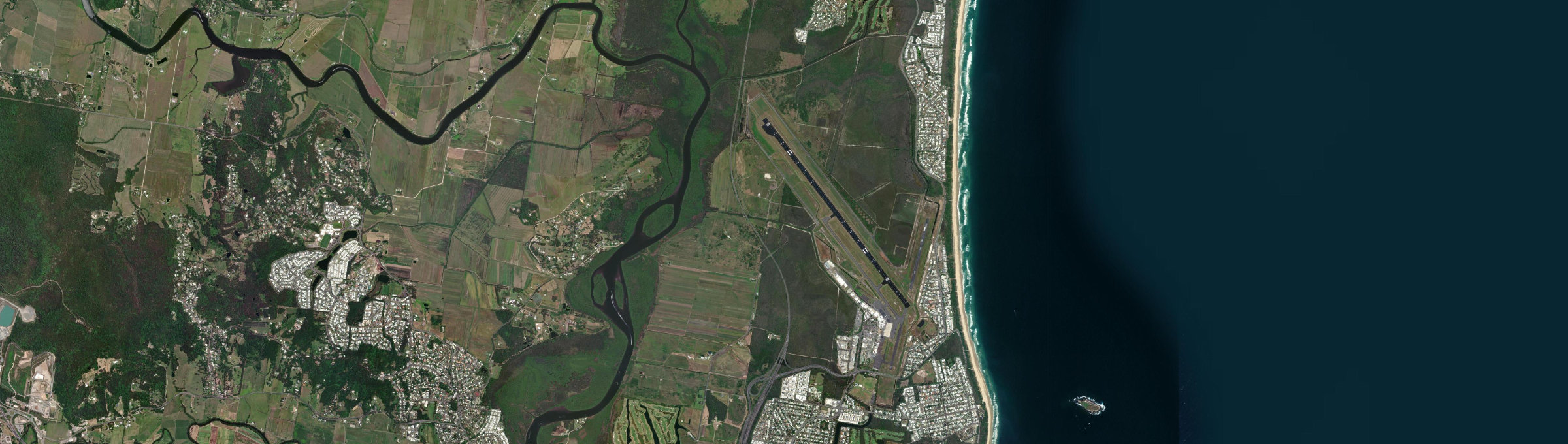 Aerial view of Marcoola, QLD
