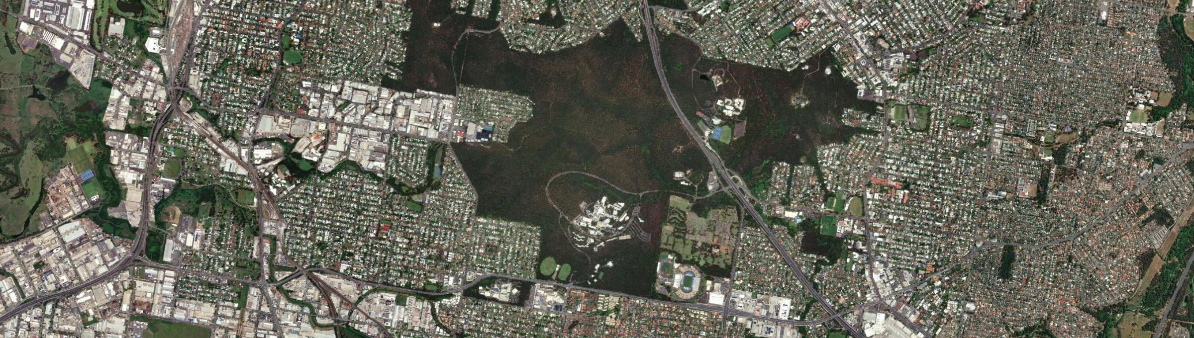 Aerial view of Nathan, QLD