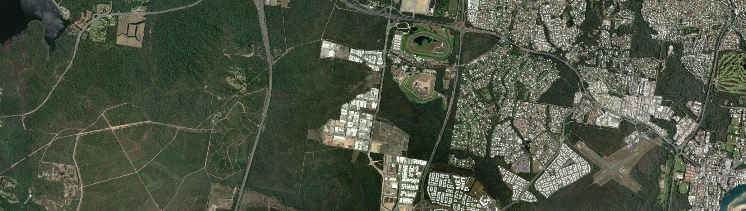 Aerial view of Corbould Park, QLD