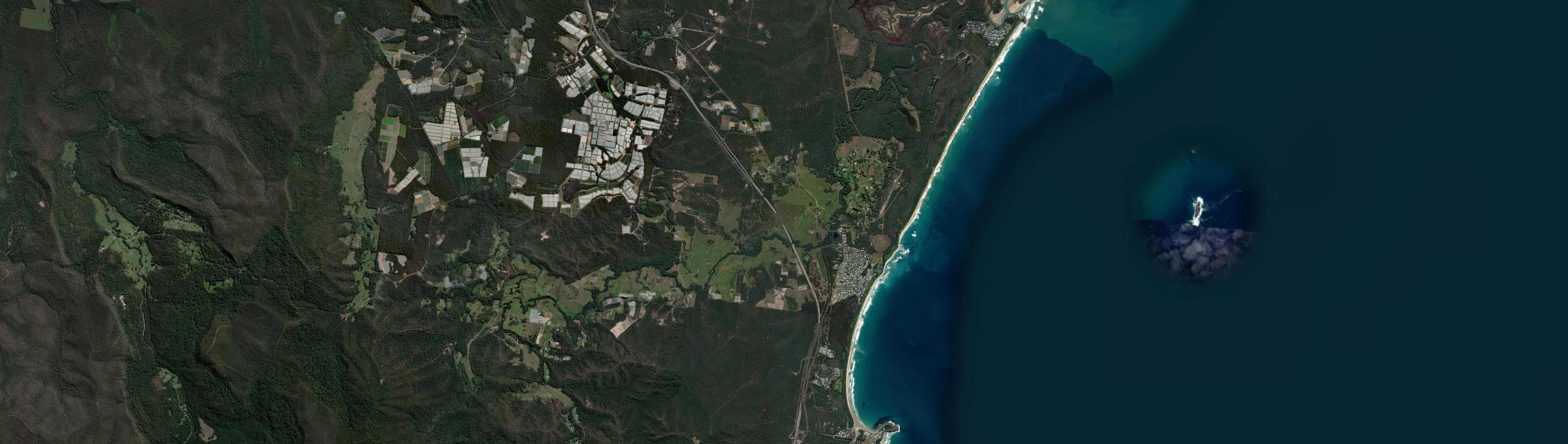 Aerial view of Corindi Beach, NSW