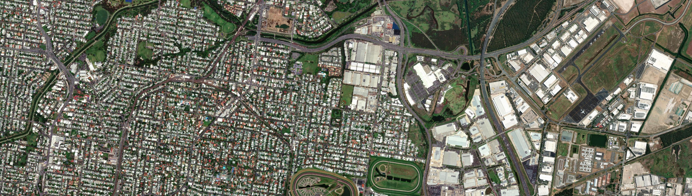 Aerial view of Hendra, QLD