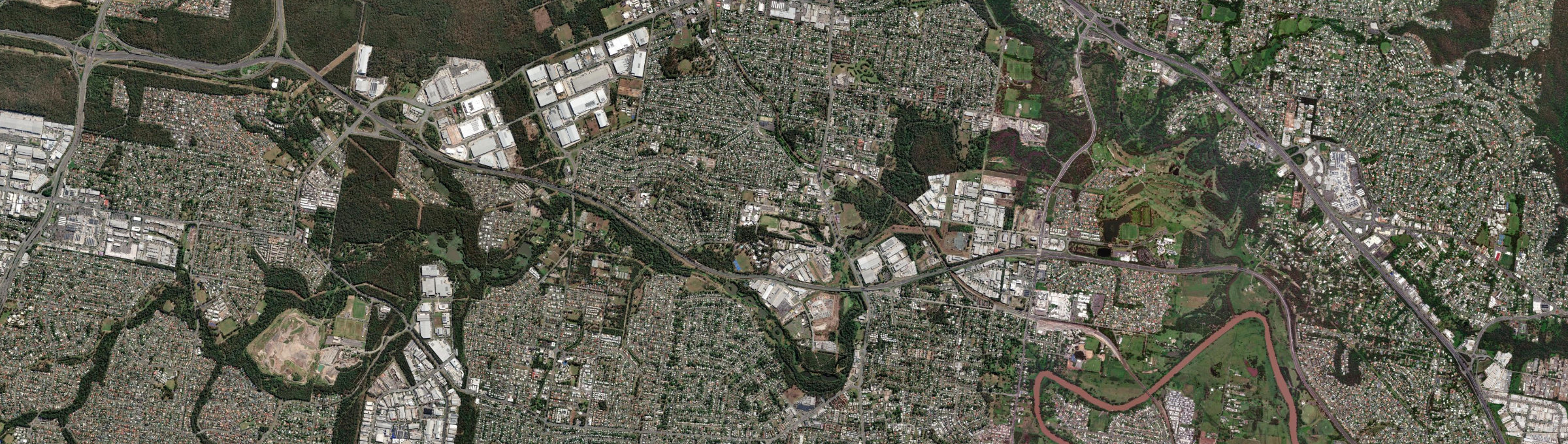 Aerial view of Kingston (Qld), QLD