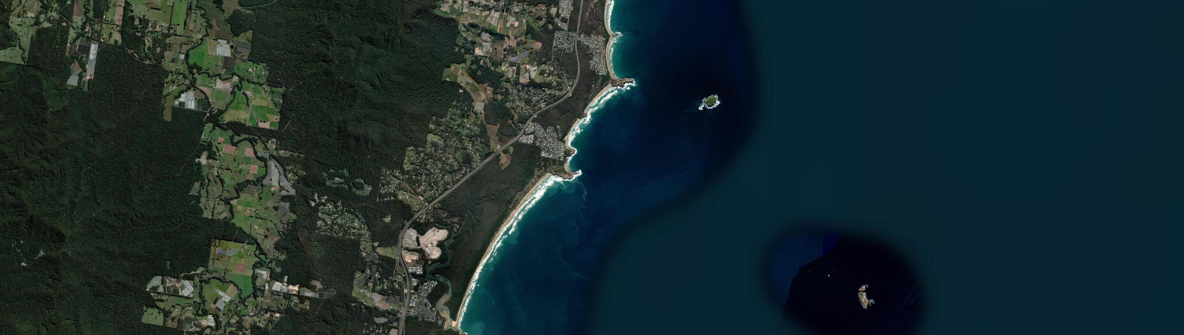 Aerial view of Emerald Beach, NSW