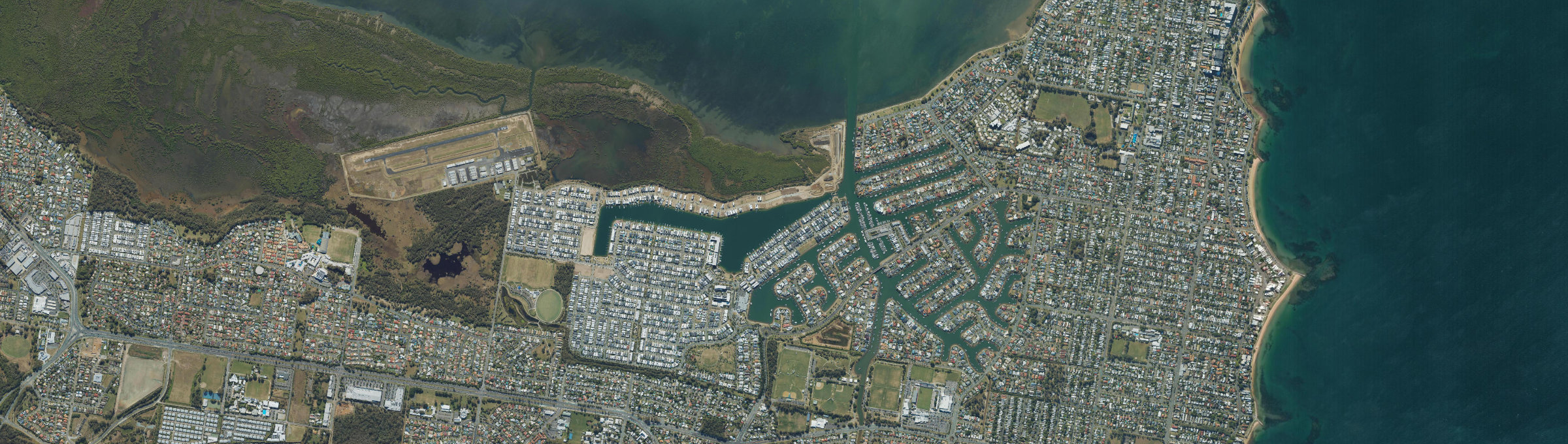 Aerial view of Newport (Qld), QLD