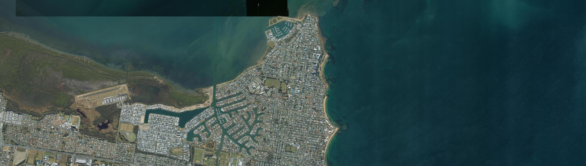 Aerial view of Scarborough (Qld), QLD