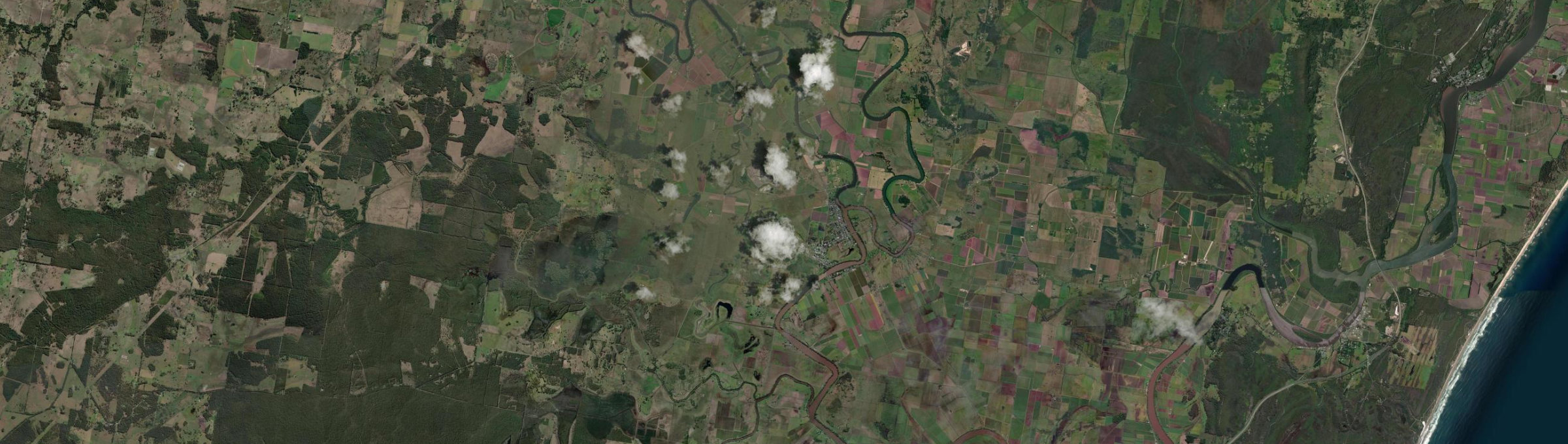 Aerial view of Coraki, NSW