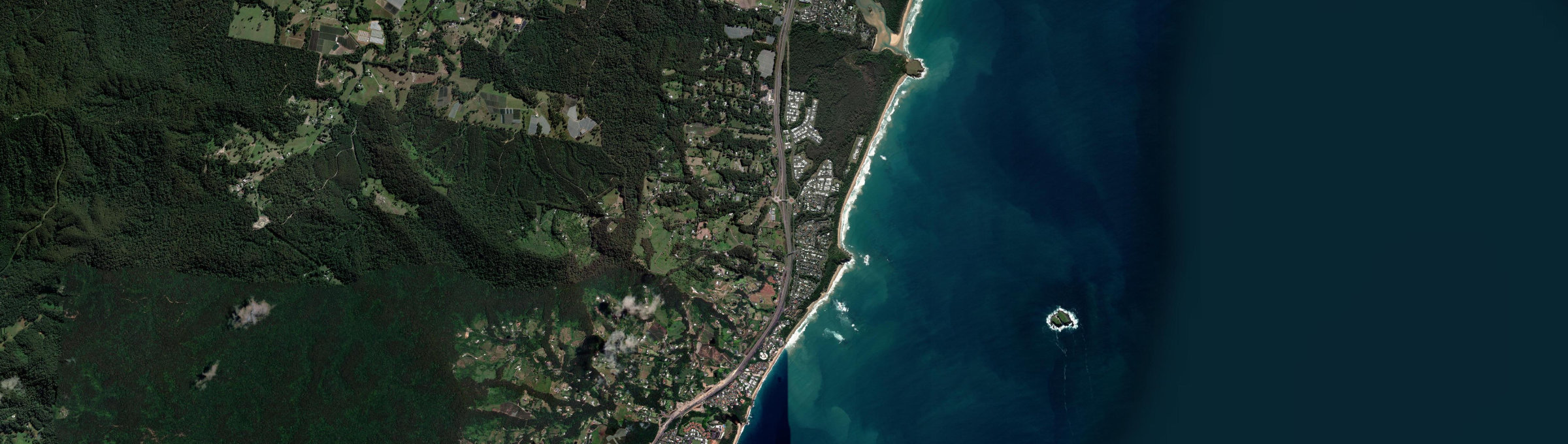 Aerial view of Sapphire Beach, NSW