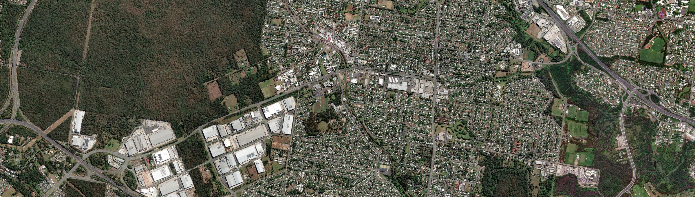 Aerial view of Logan Central, QLD