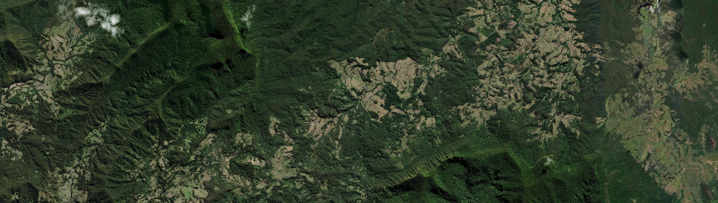 Aerial view of Mount Burrell, NSW