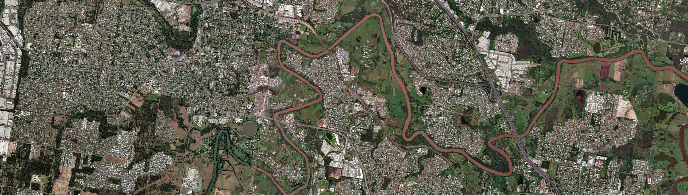Aerial view of Bethania, QLD