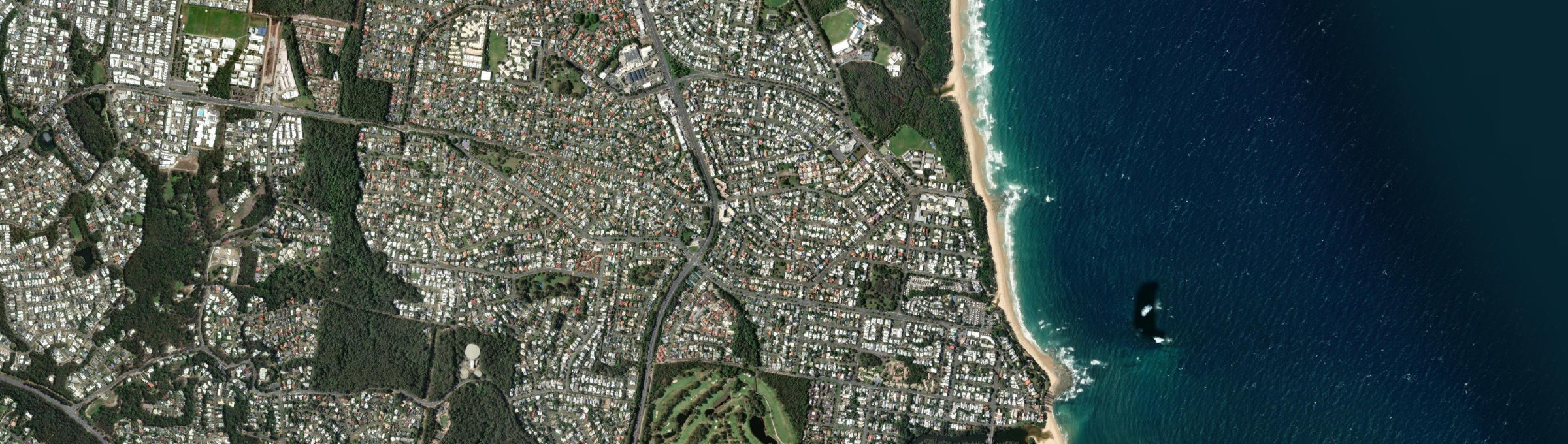 Aerial view of Battery Hill, QLD