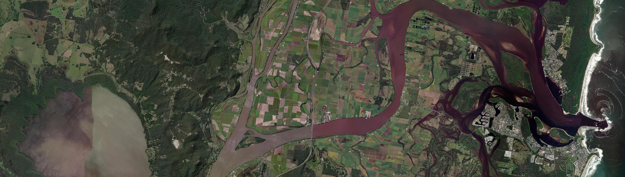 Aerial view of Harwood, NSW