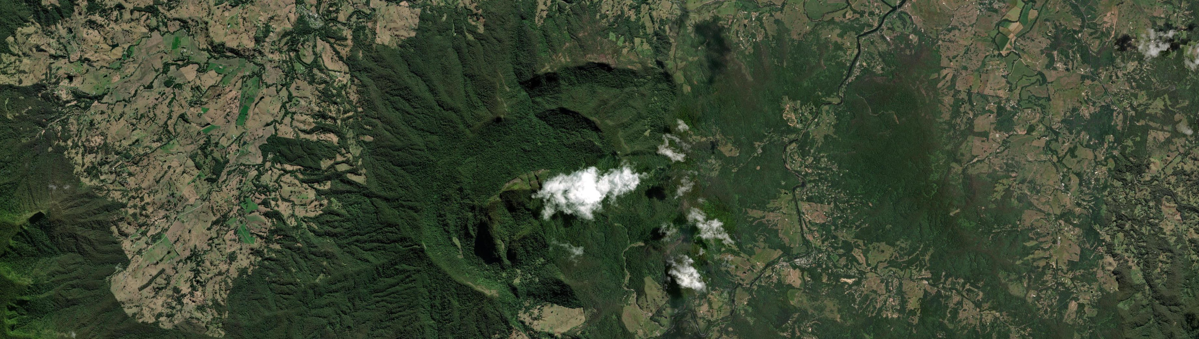 Aerial view of Mount Warning, NSW