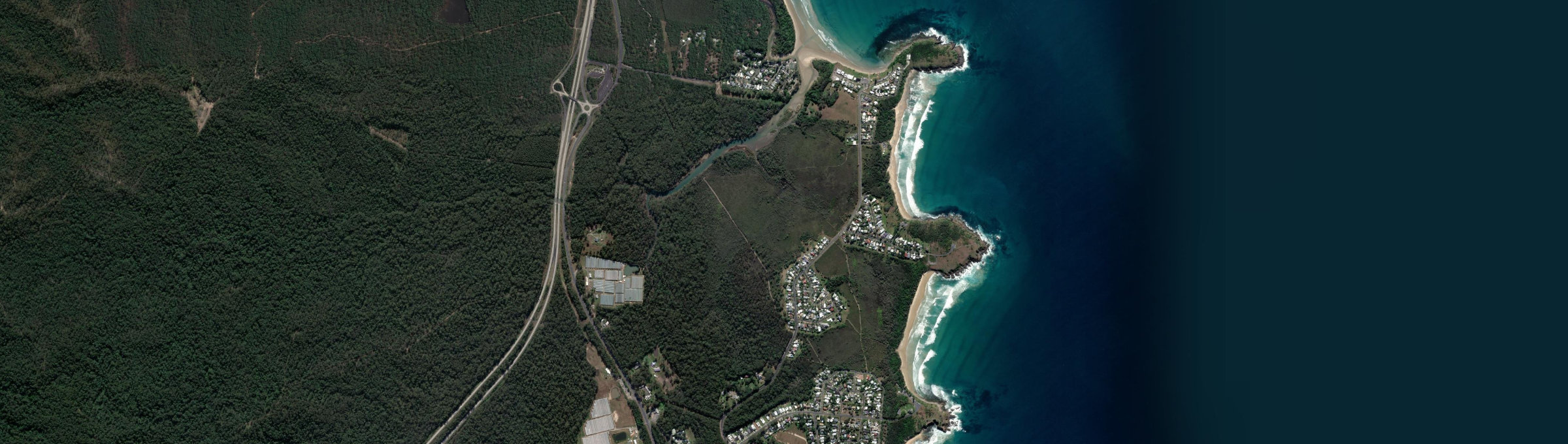 Aerial view of Arrawarra Headland, NSW