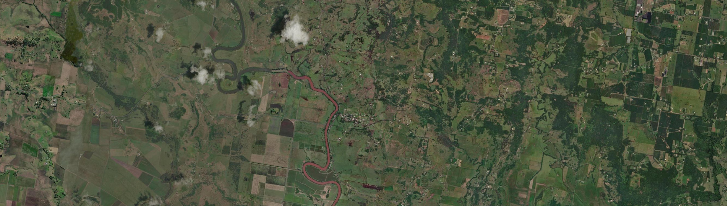 Aerial view of Wyrallah, NSW