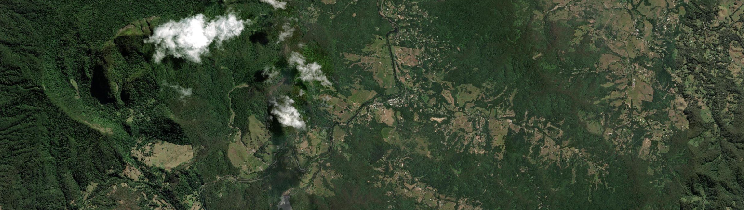 Aerial view of Uki, NSW