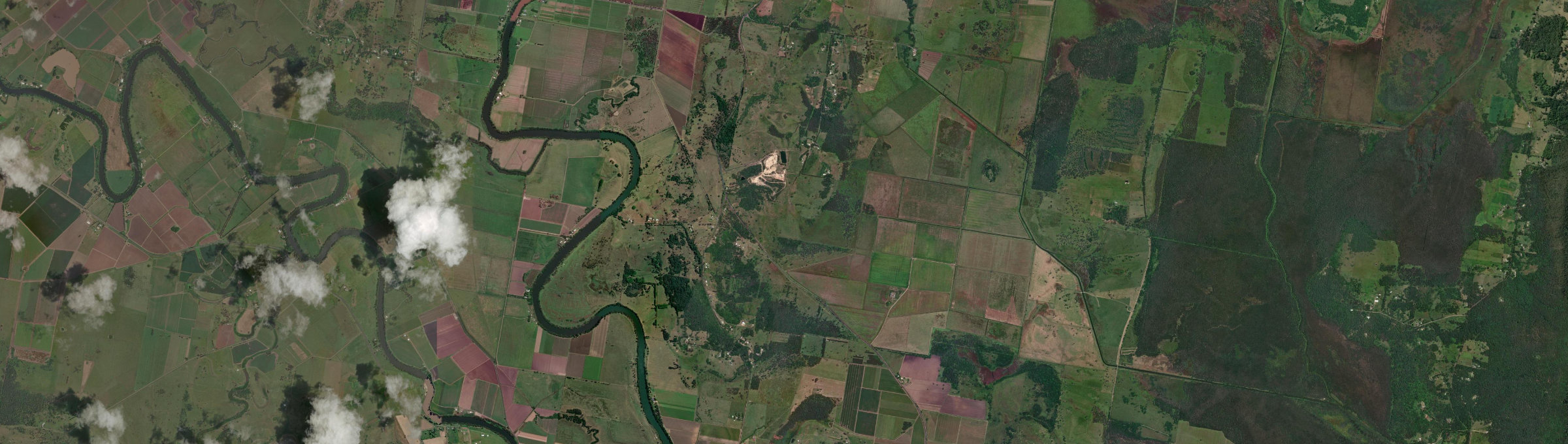 Aerial view of Tuckurimba, NSW