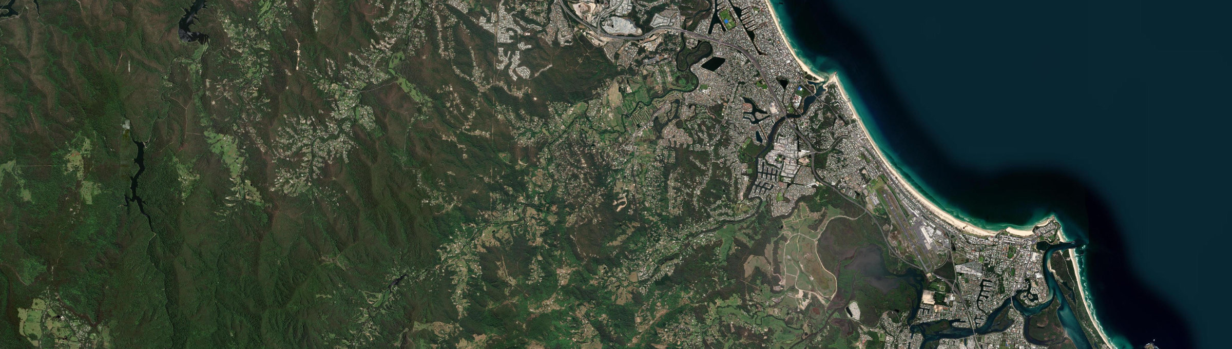 Aerial view of Tallebudgera, QLD