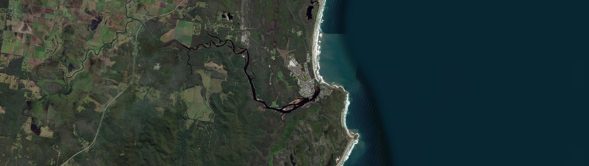 Aerial view of Evans Head, NSW