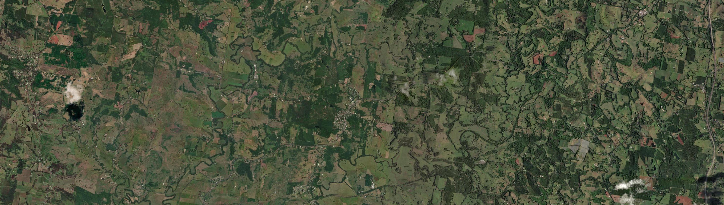 Aerial view of Clunes (NSW), NSW