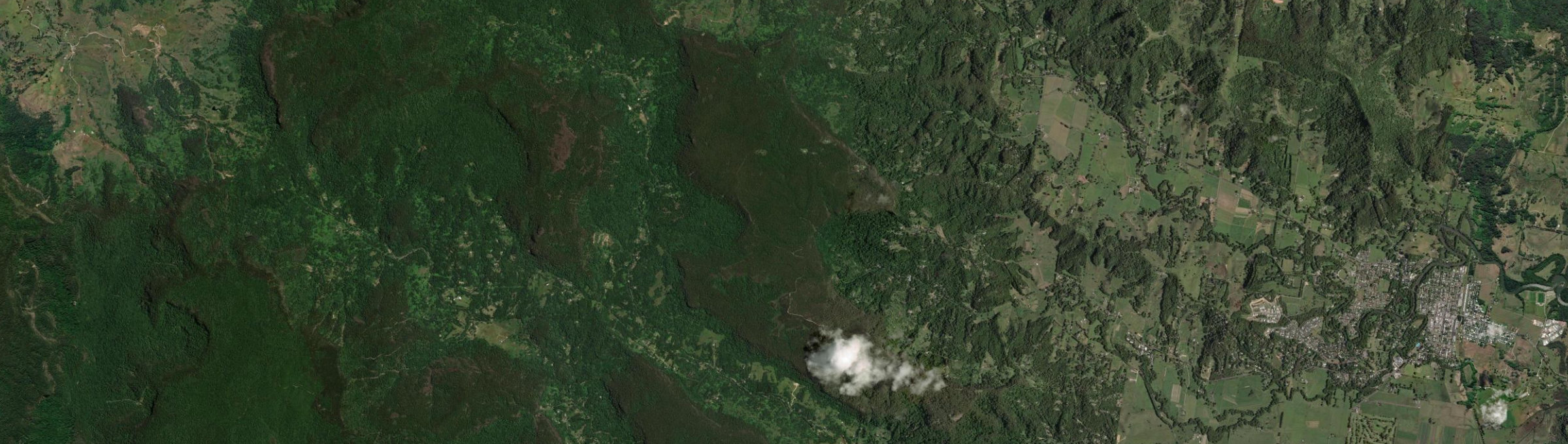 Aerial view of Koonyum Range, NSW