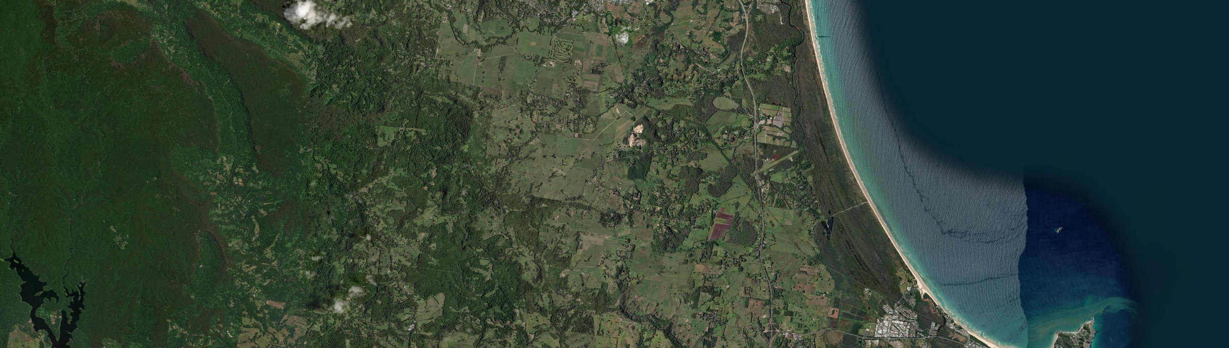Aerial view of Myocum, NSW