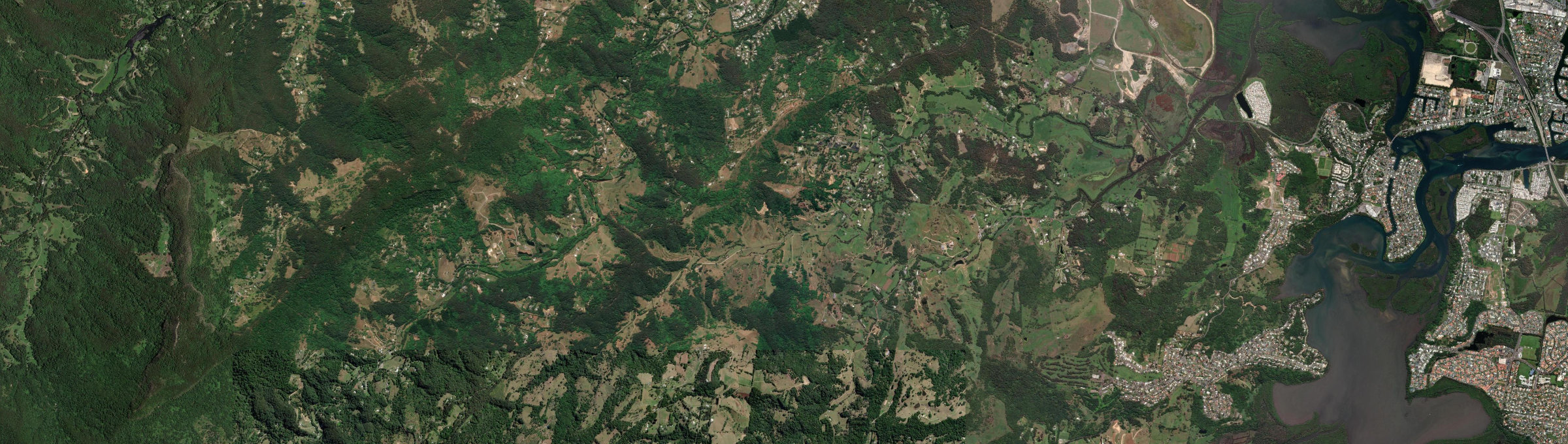 Aerial view of Piggabeen, NSW